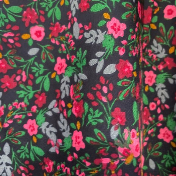 J. Crew Floral knee Skirt - Black and Pink - Picture 3 of 5